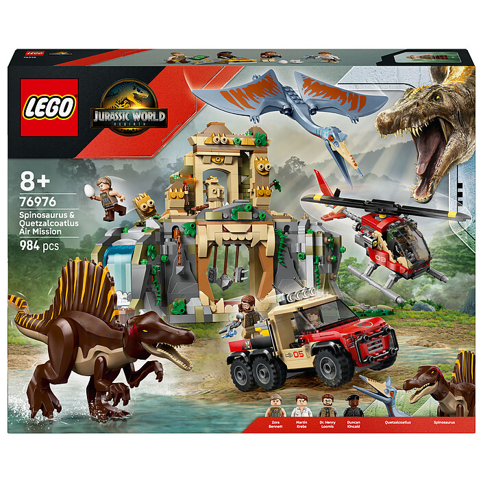 LEGO Jurassic World 76976 Misión aérea con Spinosaurus y Quetzalcoatlus