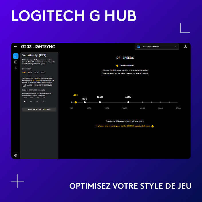 cheap Logitech G203 LightSync (Lilac)