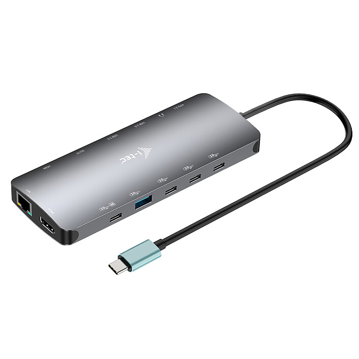 i-tec USB-C Metal Nano 3x Display Dock, 2x HDMI, 1x USB-C video + Power Delivery 140W