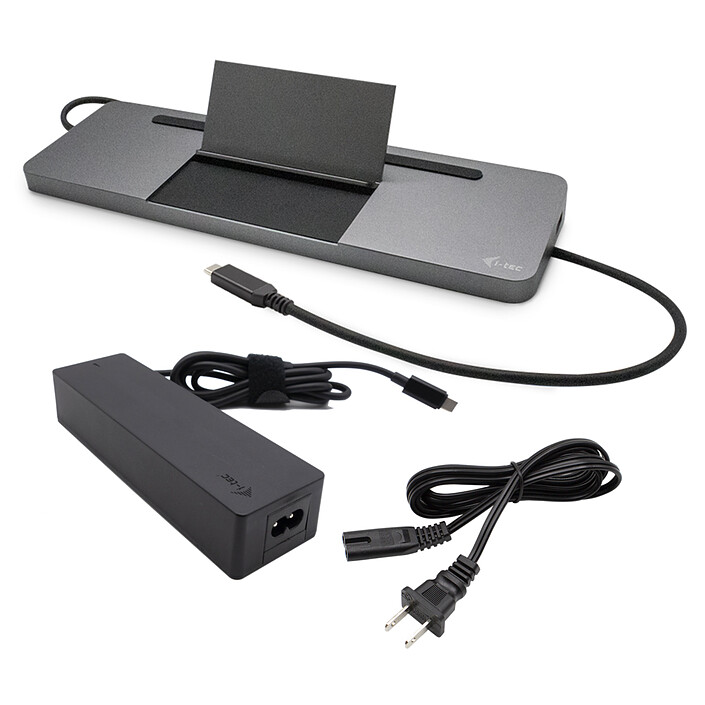 i-tec USB-C Metal Ergonomic 4K 3x Display Docking Station + Power Delivery 85 W + i-tec Universal Charger 100 W