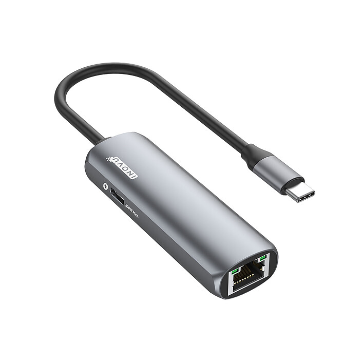 INOVU USB 3.1 to Gigabit Ethernet/LAN 2.5 GbE Adapter with Power Delivery