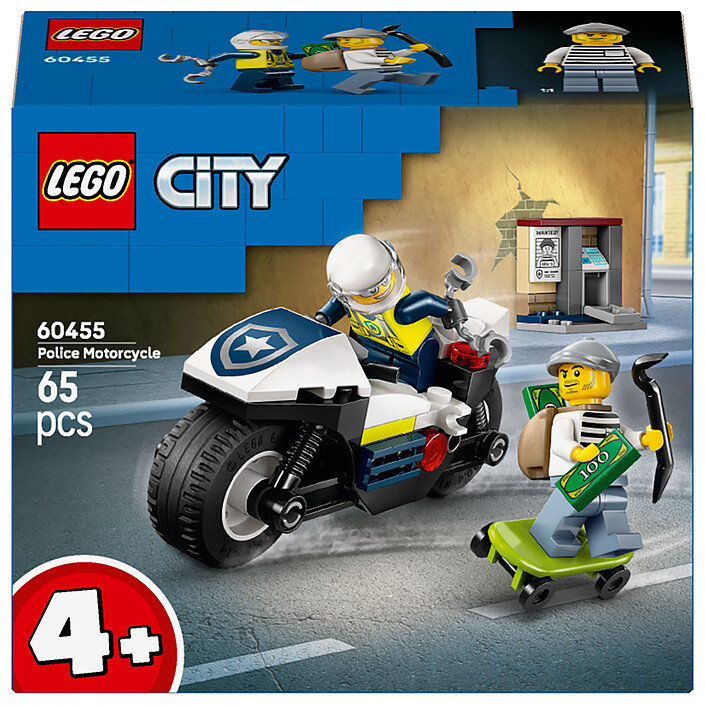 LEGO City 60455 La Course-Poursuite en Moto de Police