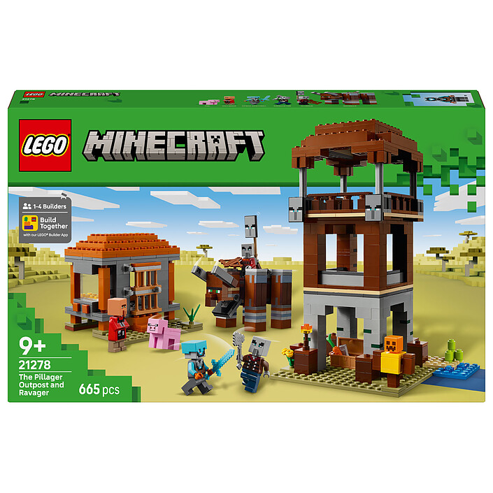 LEGO Minecraft 21278 L'avamposto dei saccheggiatori e il razziatore