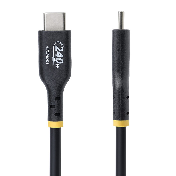 Avis StarTech.com Câble USB-C vers USB-C 2.0 - 240W 5A PD EPR - 2 m - Noir
