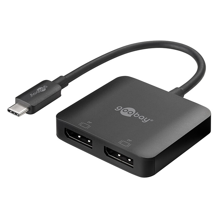 Goobay Adaptateur USB-C vers 2x DisplayPort (M/F)