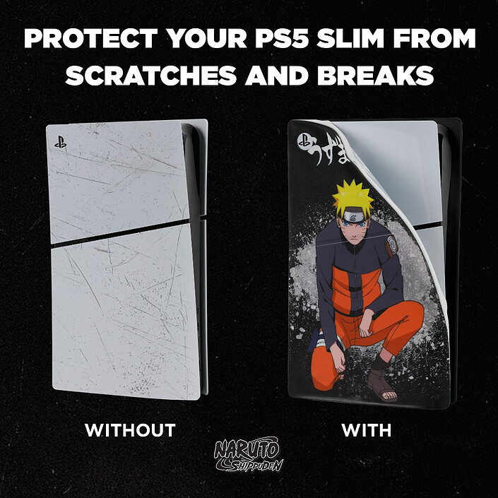 Konix Façade en silicone pour PS5 Slim (Naruto) pas cher