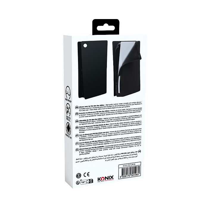 Konix Façade en silicone pour PS5 Slim (Noir) pas cher