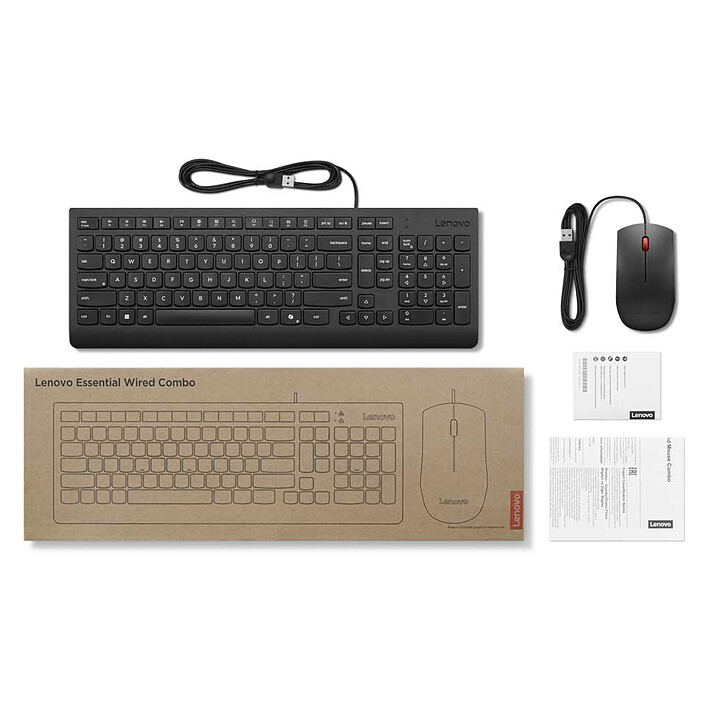 Acheter Lenovo Essential Wired Combo avec touche Copilot