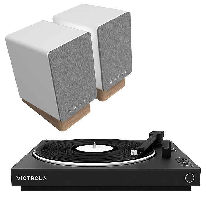 Onkyo GX-10DB White + Victrola Automatic VPT-800-BLK Black