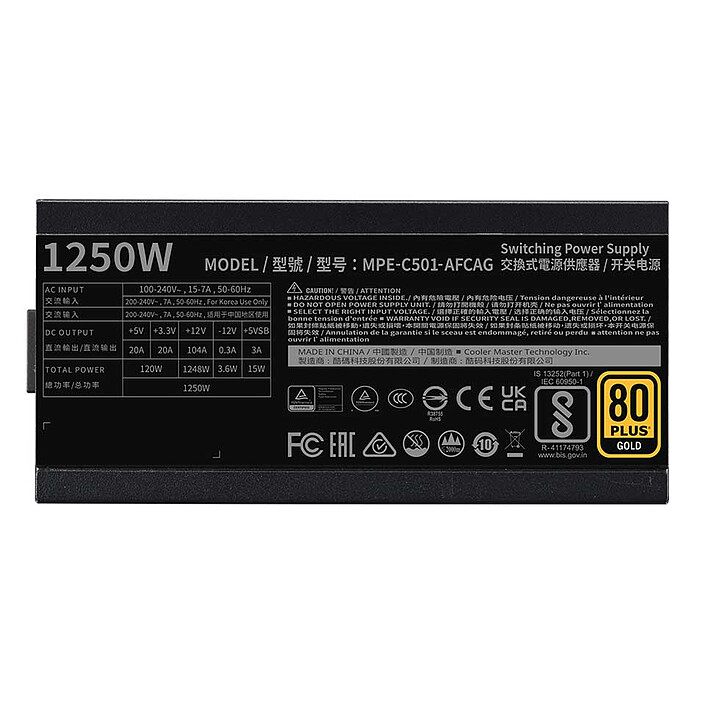 Buy Cooler Master MWE Gold 1250 Full Modular V2 ATX 3.1
