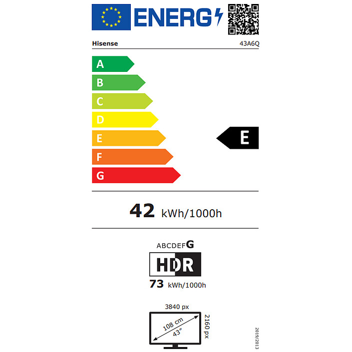 Hisense 43A6Q pas cher