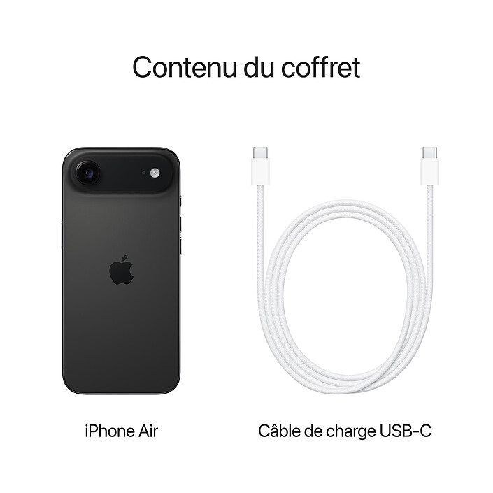 Apple iPhone Air 256 Go Noir sidéral pas cher