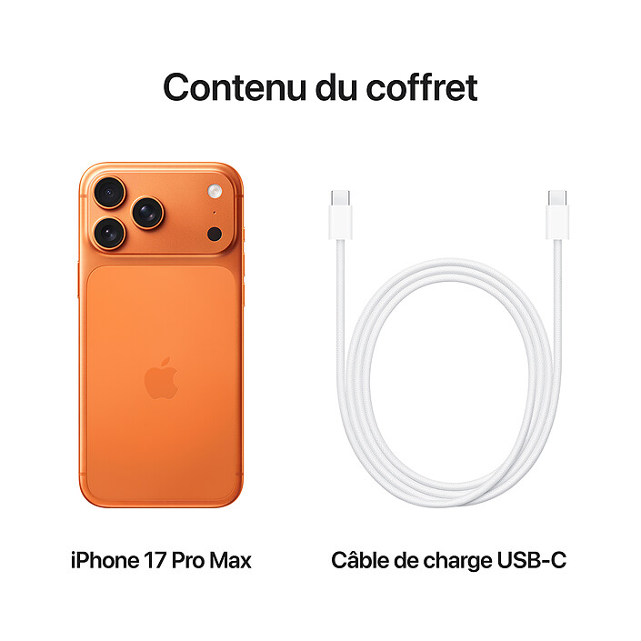 Apple iPhone 17 Pro Max 1 To Orange Cosmique pas cher