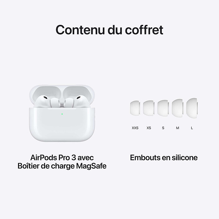 Apple AirPods Pro 3 avec Boîtier de charge MagSafe (USB-C) pas cher