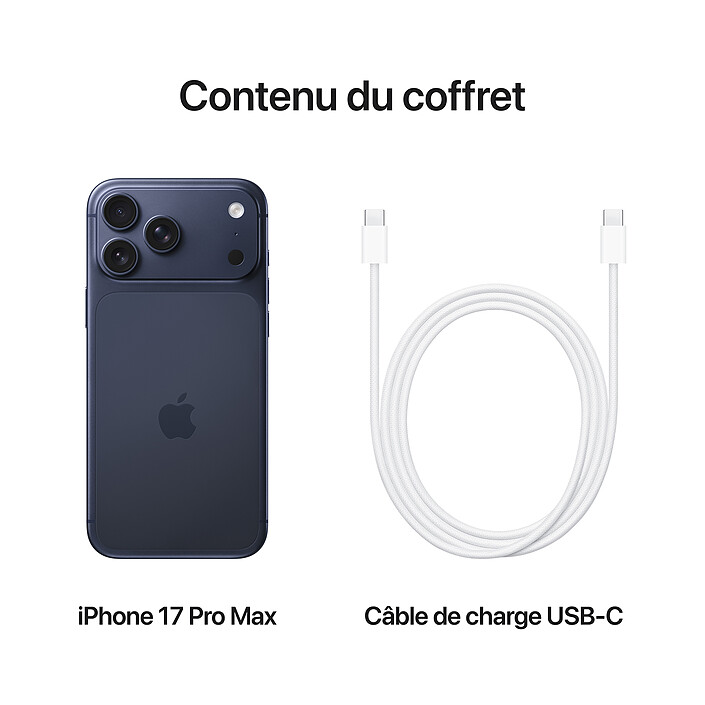 Apple iPhone 17 Pro Max 512 Go Bleu Intense pas cher