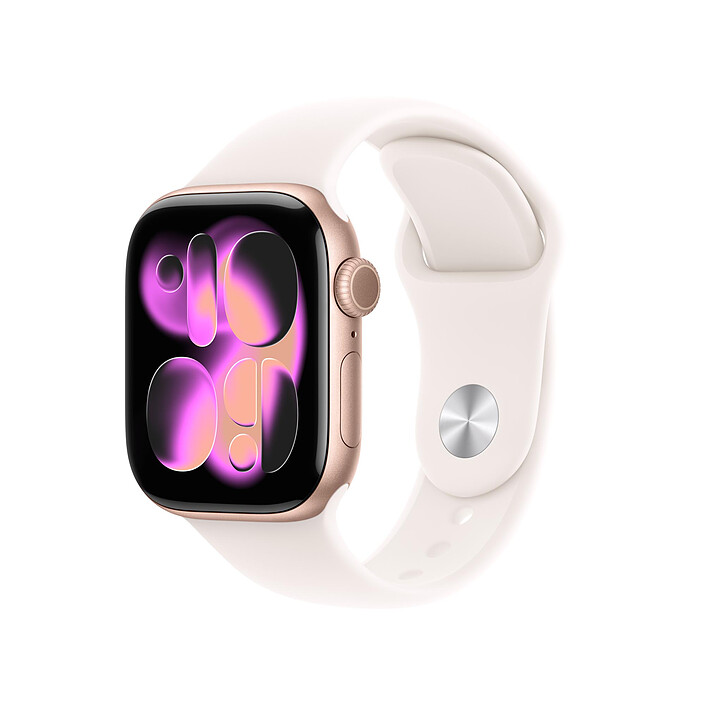 Apple Watch Series 11 GPS 42 mm Aluminium Or rose Bracelet Sport Rose M/L