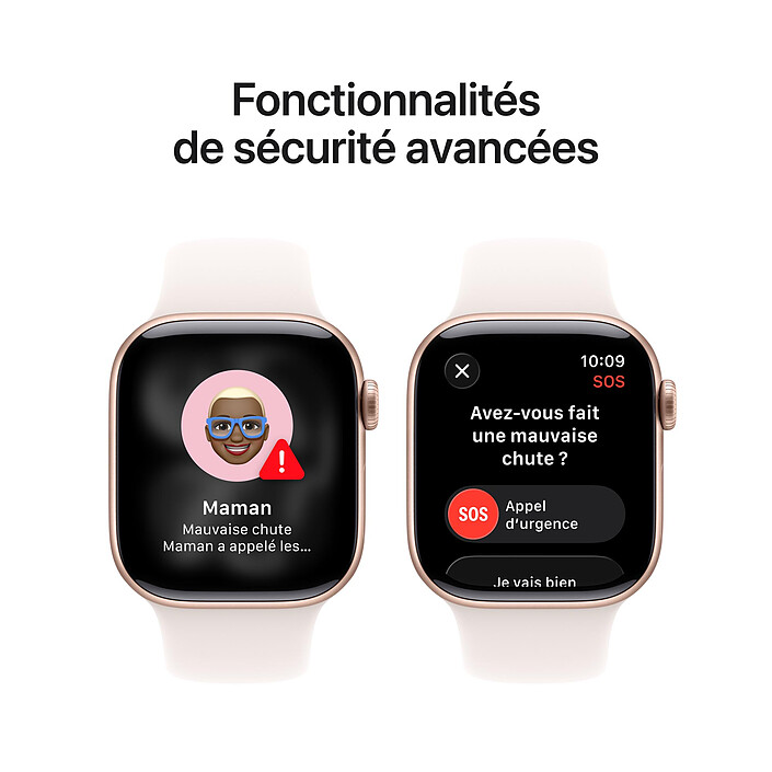 Apple Watch Series 11 GPS 42 mm Aluminium Or rose Bracelet Sport Rose M/L pas cher