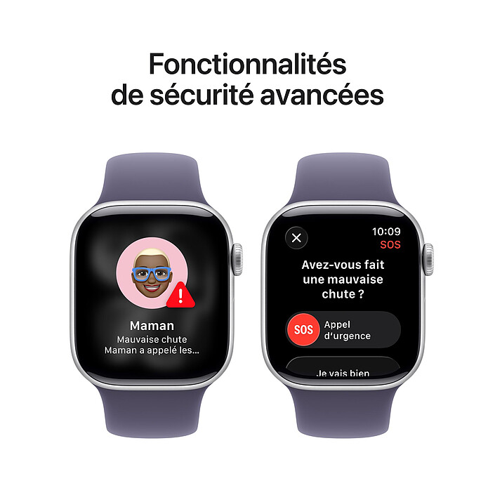 cheap Apple Watch Series 11 GPS 42 mm Silver Aluminium Purple Sport Band M/L