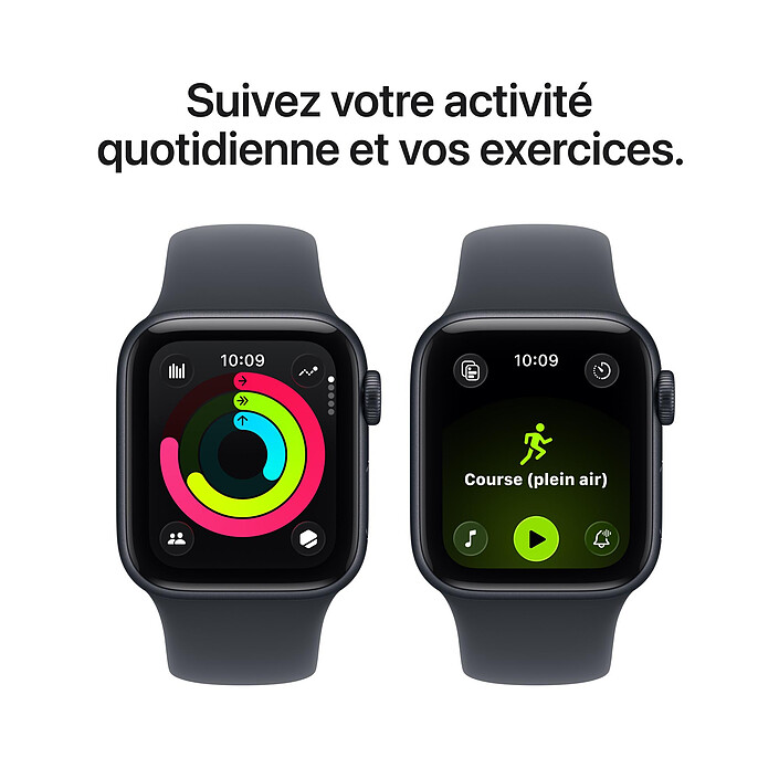 Apple Watch SE 3 GPS + Cellular 40 mm Aluminium Minuit Bracelet Sport Minuit M/L pas cher