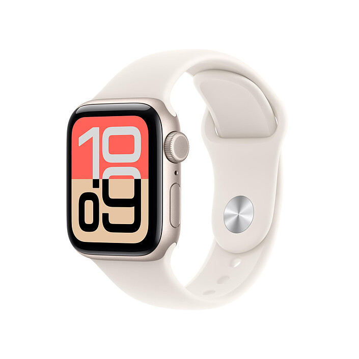 Apple Watch SE 3 GPS + Cellular 40 mm Aluminium Lumière Stellaire Bracelet Sport Lumière Stellaire S/M