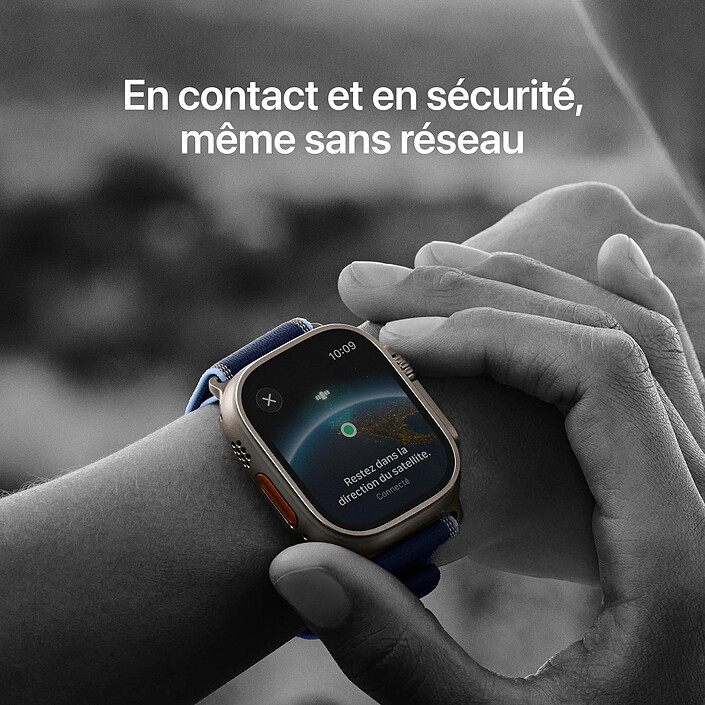 Avis Apple Watch Ultra 3 GPS + Cellular 49 mm Titane Noir Bracelet Milanais en Titane Noir S