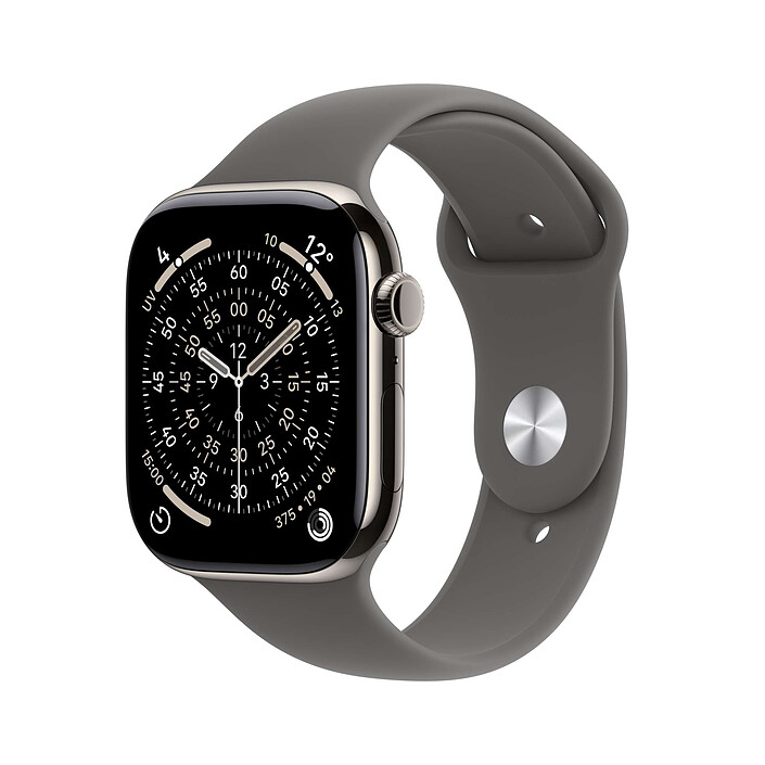 Apple Watch Series 11 GPS + Cellular 46 mm Titanio Natural Correa Sport Gris mineral M/L