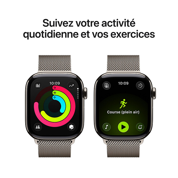 Avis Apple Watch Series 11 GPS + Cellular 42 mm Titane Naturel Bracelet Milanais