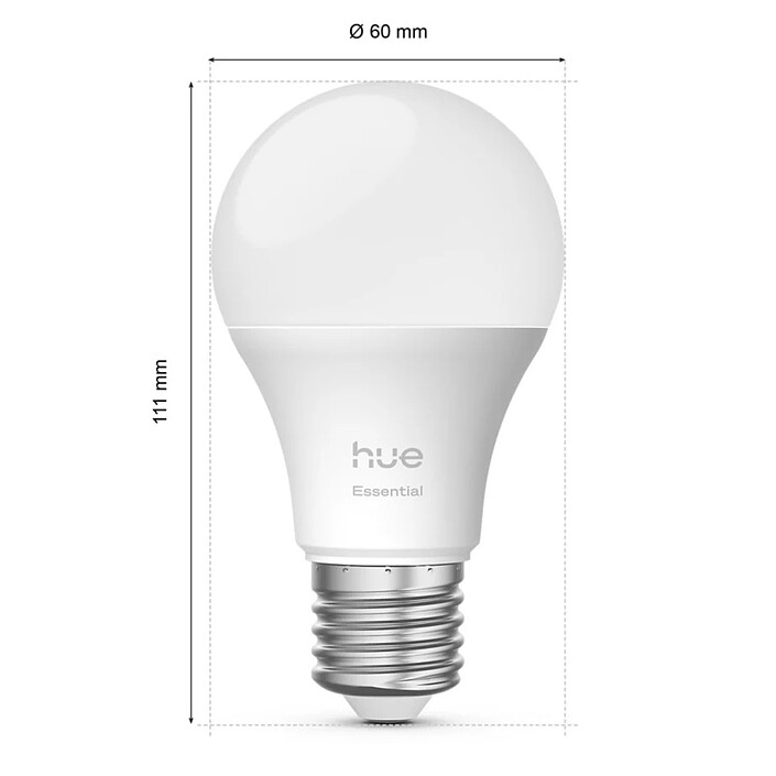Opiniones sobre Bombilla conectada Bluetooth Philips Hue Essential E27 A60 8 W x 3