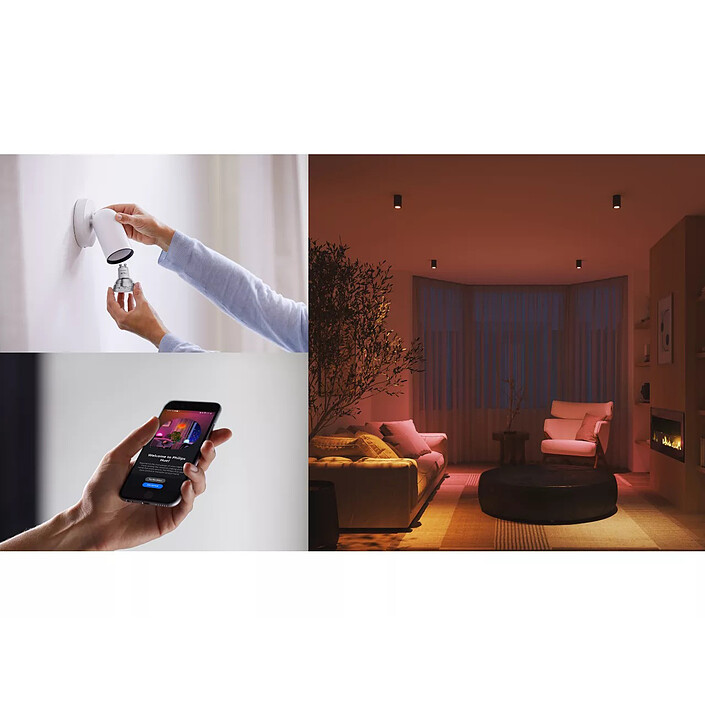 Comprar Kit de inicio Bluetooth Philips Hue White Ambiance Essential GU10 de 4,7 W x 3