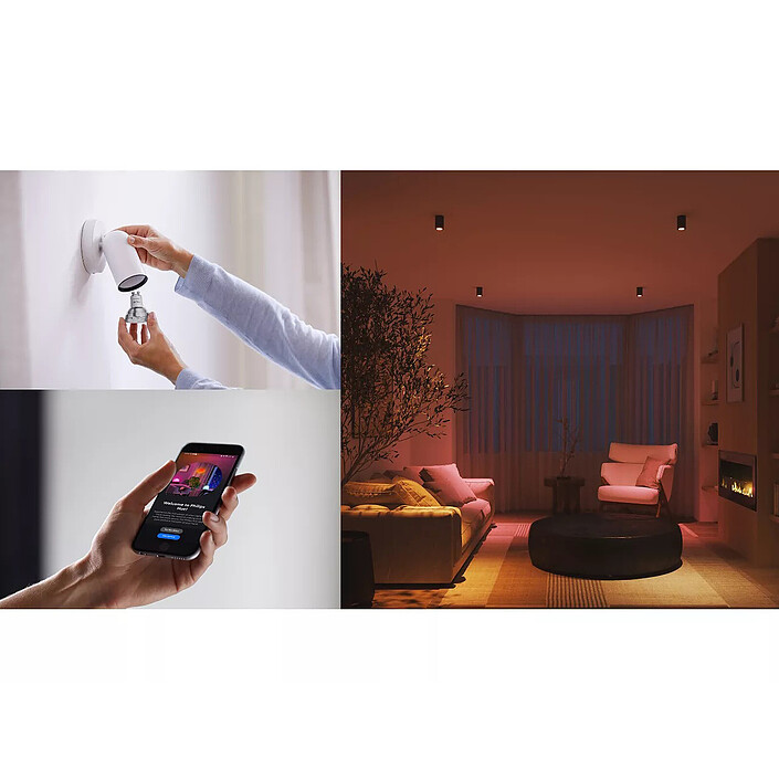 Opiniones sobre Kit de inicio Bluetooth Philips Hue White and Color Ambiance Essential GU10 de 4,7 W x 3