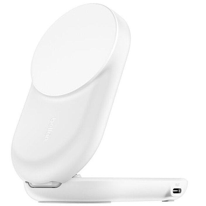 Belkin Chargeur 2 en 1, 25W pour Iphone, Airpods QI2.2 (Blanc) pas cher