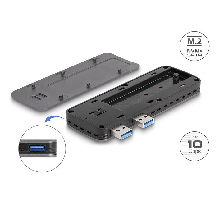 Avis Delock Boitier USB 3.1 pour SSD M.2 NVMe pour PlayStation 5