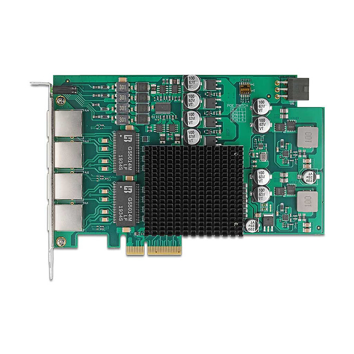 Avis DeLock Carte réseau PCI Express x4 avec 4x Ethernet Gigabit PoE+