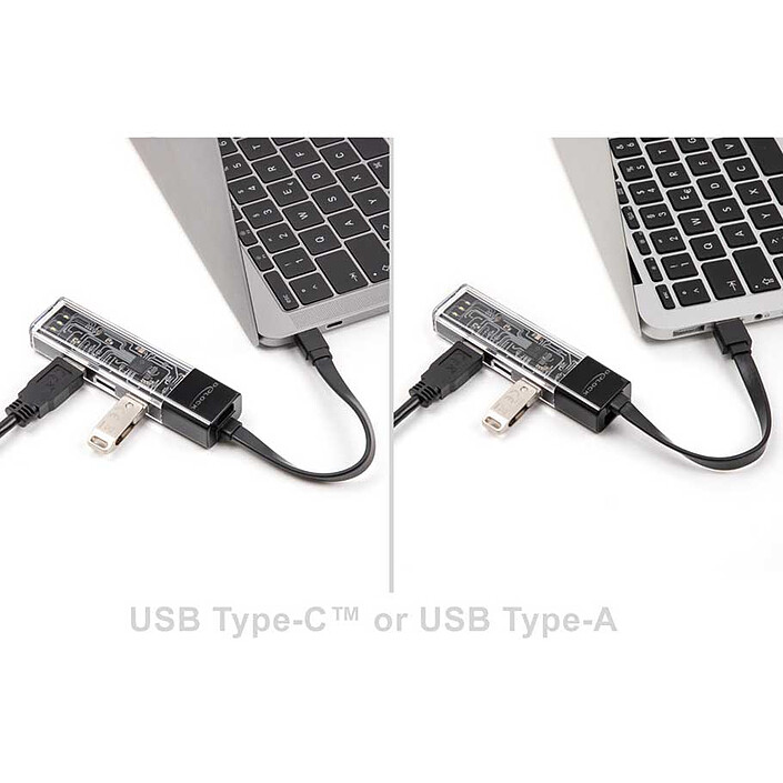 DeLock hub USB-A 3.0 a 4 porte via USB-A/USB-C economico