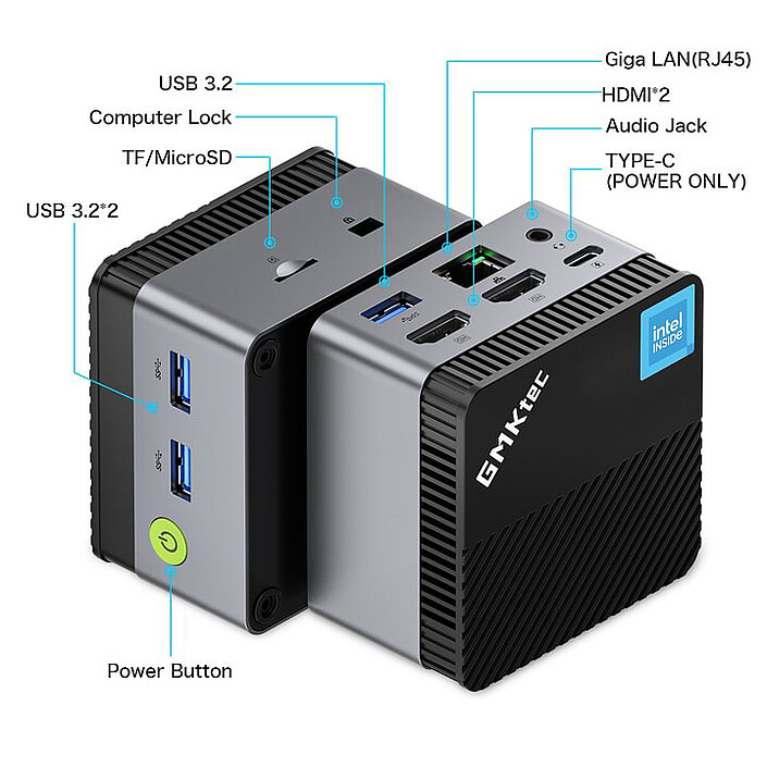 Mini PC Workstation N97 12/512 23.8" W11P pas cher