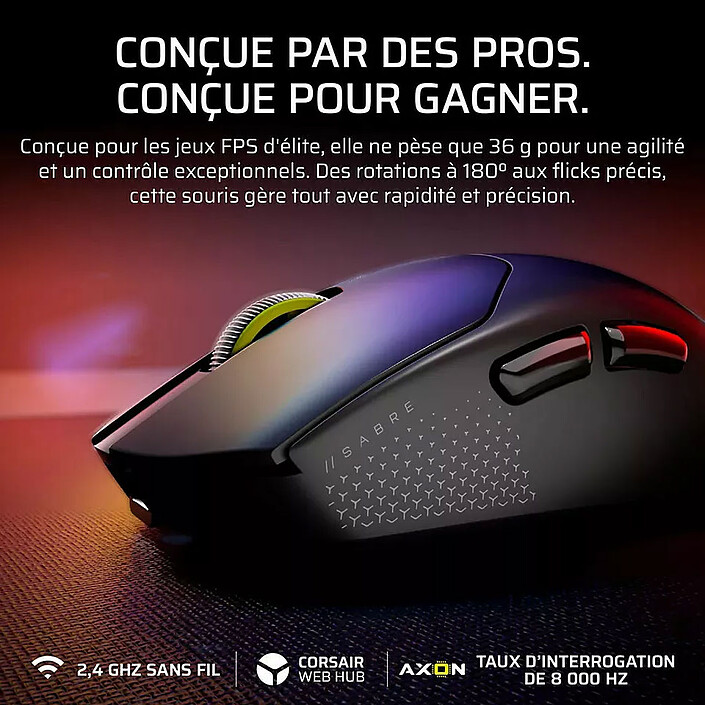 Avis Corsair Sabre V2 Pro (Noir)