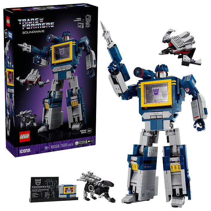 Nota LEGO Icons 10358 Transformers : Soundwave