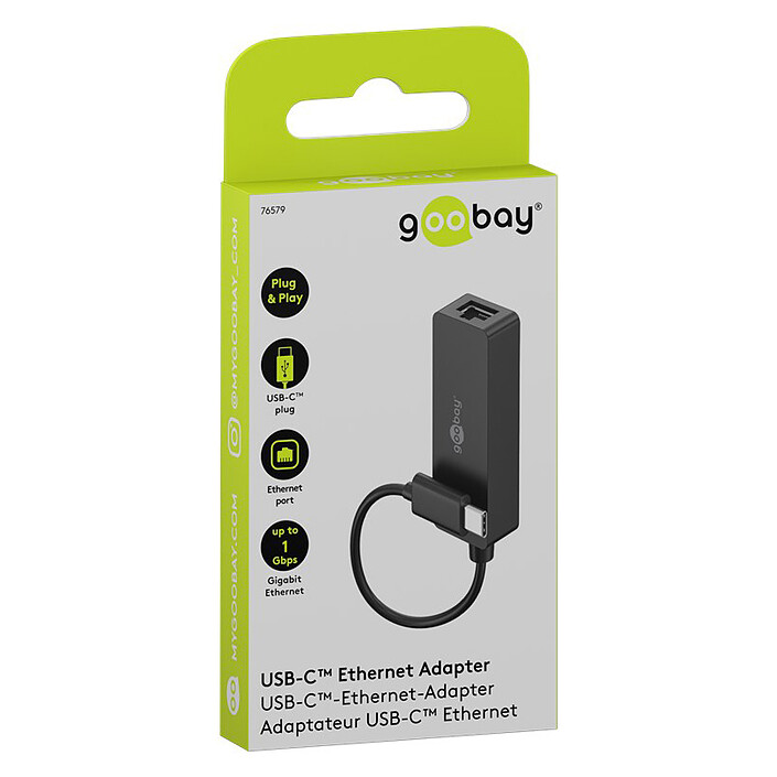 Goobay Adaptateur USB-C RJ45 Noir pas cher