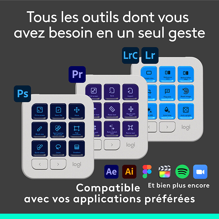 Acheter Logitech MX Creative Console (Gris Pâle)