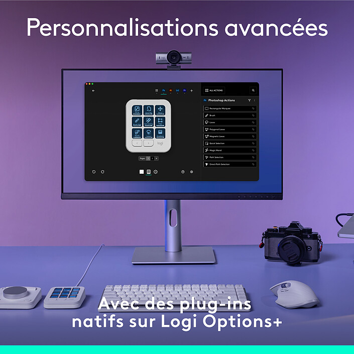 Logitech MX Creative Console (Gris Pâle) pas cher