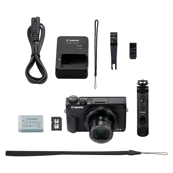 Avis Canon PowerShot G7 X Mark III Kit Trépied HG-100T + SD 64 Go