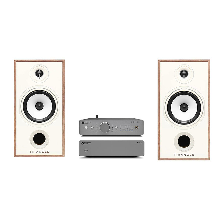 Cambridge MXW70 + DACMagic 200M + Triangle Borea BR04 Chêne clair