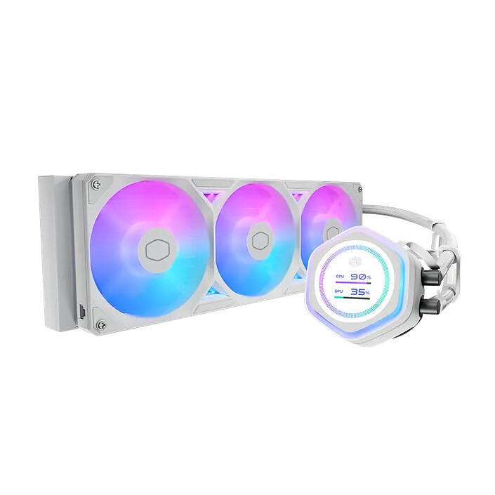 Cooler Master MasterLiquid 360 Atmos II LCD ARGB Blanc