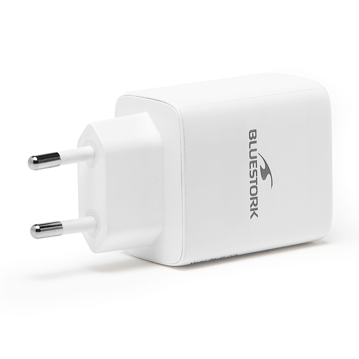 Bluestork Caricatore USB-C/A 65W Power Delivery (Bianco)
