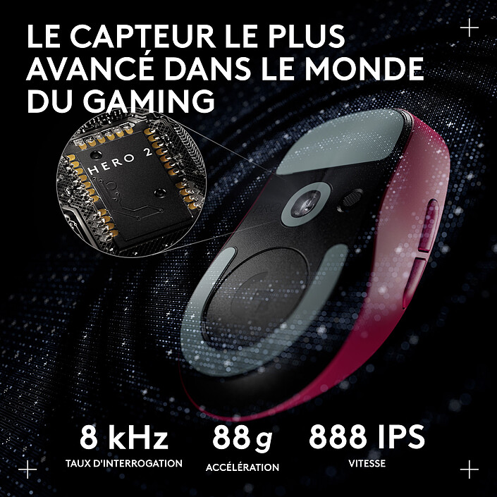 Acheter Logitech G Pro X Superlight 2 DEX (Rose)