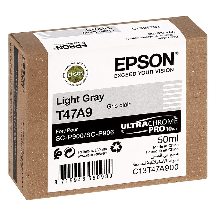 Epson Singlepack Light Grey T47A9 UltraChrome Pro 10 ink