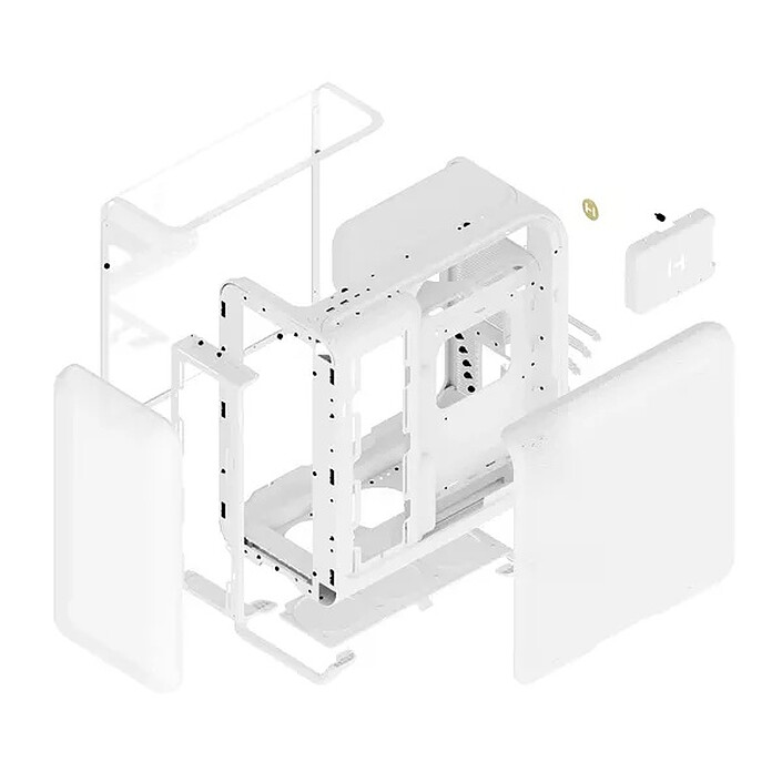 Hyte X50 TG (Blanc) pas cher