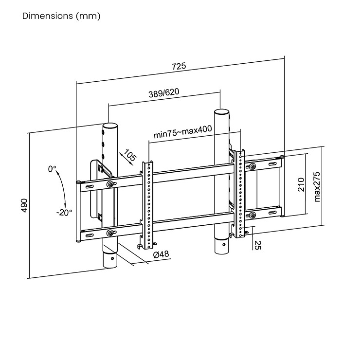 OPLITE S8 On Top Monitor Mount (Noir) pas cher