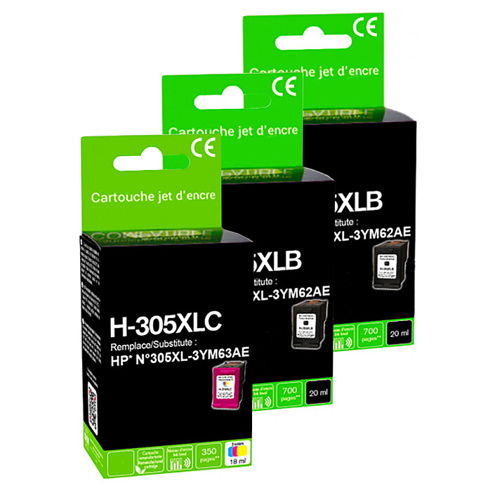 Multipack 3x cartouches HP 305XL (Multicolore)