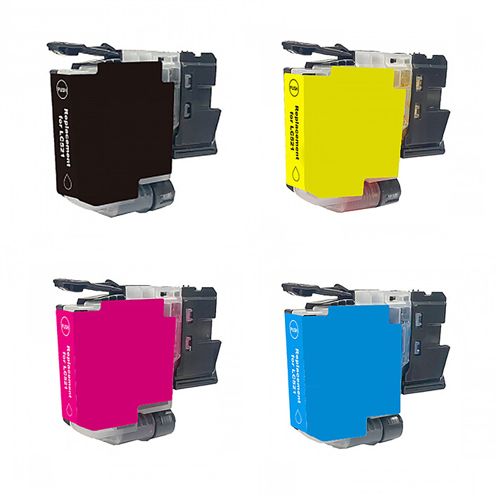Multipack 4 cartouches génériques compatible Brother LC521 (Multicolore)